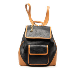 サンローラン YSLロゴ モノグラム リュック バックパック ブラック ブラウン レザー レディース SAINT LAURENT 【中古】