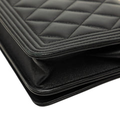 シャネル ココマーク ボーイシャネル チェーン ウォレット ショルダーバッグ ブラック ラムスキン レディース CHANEL 【中古】