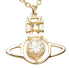 ヴィヴィアンウエストウッド NORA オーブ チェーン ペンダント ネックレス ゴールド メッキ ラインストーン レディース Vivienne Westwood 【中古】