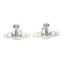 ヴィヴィアンウエストウッド オーブ スタッドピアス シルバー ホワイト ピンク メタル ラインストーン レディース Vivienne Westwood 【中古】