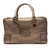 ロエベ アナグラム アマソナ36 ハンドバッグ ゴールド系 レザー レディース LOEWE 【中古】