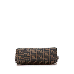 フェンディ ズッカ ワンショルダーバッグ 26566 ブラウン ブラック キャンバス レザー レディース FENDI 【中古】