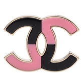 シャネル ココマーク バイカラー ブローチ ゴールド ピンク ブラック メッキ レディース CHANEL 【中古】