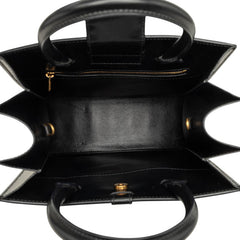バレンシアガ Bロゴ ハンドバッグ 2WAY ショルダーバッグ ブラック ゴールド レザー レディース BALENCIAGA 【中古】