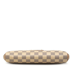 ルイ ヴィトン ダミエ アズール エヴァ チェーン ショルダーバッグ ハンドバッグ 2WAY N55214 ホワイト PVC レザー レディース LOUIS VUITTON 【中古】