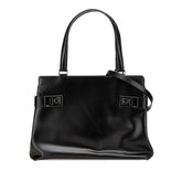 サルヴァトーレフェラガモ ガンチーニ ハンドバッグ ショルダーバッグ 2WAY DY-21 0166 ブラック レザー レディース Salvatore Ferragamo 【中古】