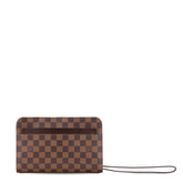 ルイ ヴィトン ダミエ サンルイ セカンドバッグ N51993 ブラウン PVC レザー メンズ LOUIS VUITTON 【中古】