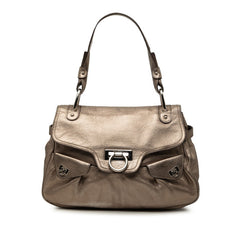 サルヴァトーレフェラガモ ガンチーニ ハンドバッグ ゴールド レザー レディース Salvatore Ferragamo 【中古】
