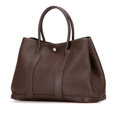 エルメス ガーデンパーティTPM ハンドバッグ ショコラ シルバー金具 ネゴンダ レディース HERMES 中古