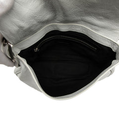 バレンシアガ Le Cagole XS DIY Metal 斜め掛け ショルダーバッグ 719082 ホワイト レザー レディース BALENCIAGA 中古