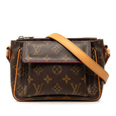 ルイ ヴィトン モノグラム ヴィバシテPM 斜め掛け ショルダーバッグ M51165 ブラウン PVC レザー レディース LOUIS VUITTON 【中古】