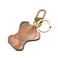 ルイ ヴィトン モノグラム ポルトクレ パピー キーホルダー チャーム M80242 ブラウン ゴールド レザー メッキ レディース LOUIS VUITTON 【中古】