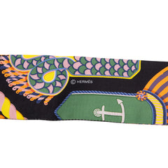 エルメス ツイリー EPAULETTES DE GALA 式典肩章 スカーフ ブラック マルチカラー シルク レディース HERMES 【中古】