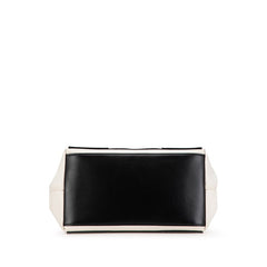 バレンシアガ ネイビー カバス スモール ハンドバッグ トートバッグ 339933 ホワイト ブラック キャンバス レザー レディース BALENCIAGA 【中古】