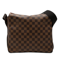 ルイ ヴィトン ダミエ ナヴィグリオ 斜め掛け ショルダーバッグ N45255 ブラウン PVC レザー レディース LOUIS VUITTON 【中古】