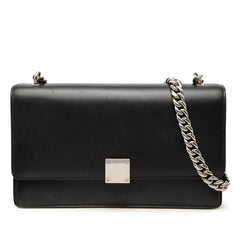 セリーヌ チェーン ショルダーバッグ ブラック レザー レディース CELINE 中古