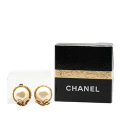 シャネル フェイクパール イヤリング ゴールド メッキ レディース CHANEL 【中古】