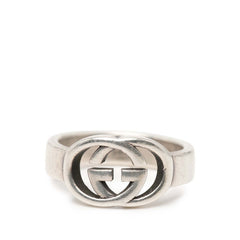グッチ インターロッキングG リング 指輪 #15 SV925 シルバー レディース GUCCI 中古