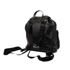 プラダ 三角ロゴプレート リュック デイパック バックパック 2VZ067 ブラック レザー レディース PRADA 【中古】