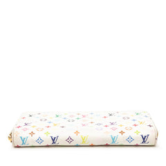 ルイ ヴィトン モノグラム マルチカラー ジッピーウォレット 長財布 M60241 ホワイト PVC レザー レディース LOUIS VUITTON 【中古】