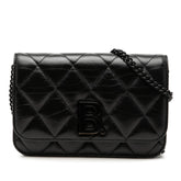 バレンシアガ ビードット 斜め掛け チェーンウォレット ショルダーバッグ 593615 ブラック レザー レディース BALENCIAGA 【中古】