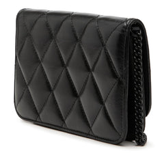 バレンシアガ ビードット 斜め掛け チェーンウォレット ショルダーバッグ 593615 ブラック レザー レディース BALENCIAGA 【中古】