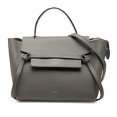 セリーヌ ベルトバッグ ミニ ハンドバッグ ショルダーバッグ 2WAY 176103 グレー レザー レディース CELINE 中古