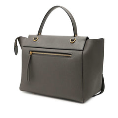 セリーヌ ベルトバッグ ミニ ハンドバッグ ショルダーバッグ 2WAY 176103 グレー レザー レディース CELINE 中古