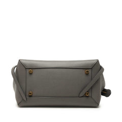 セリーヌ ベルトバッグ ミニ ハンドバッグ ショルダーバッグ 2WAY 176103 グレー レザー レディース CELINE 中古