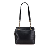 シャネル トリプルココマーク チェーン トートバッグ ブラック キャビアスキン レディース CHANEL 【中古】