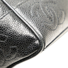 シャネル トリプルココマーク チェーン トートバッグ ブラック キャビアスキン レディース CHANEL 【中古】