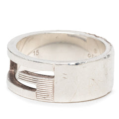 グッチ ブランデッドG リング 指輪 #15 SV925 シルバー レディース GUCCI 【中古】