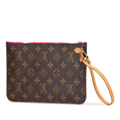 ルイ ヴィトン モノグラム ネヴァーフルMM付属 ポーチ ブラウン PVC レザー レディース LOUIS VUITTON 【中古】