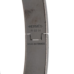 エルメス クリックHH バンダナ ブレスレット ブラック ホワイト メタル メンズ HERMES 【中古】