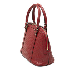 グッチ マイクログッチシマ ハンドバッグ ショルダーバッグ 2WAY 449654 レッド レザー レディース GUCCI 【中古】