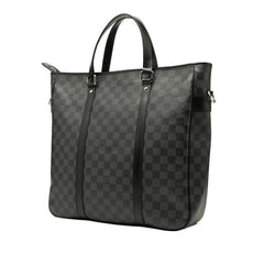 ルイ ヴィトン ダミエ グラフィット タダオPM トートバッグ ショルダーバッグ 2WAY N41259 ブラック PVC レザー メンズ LOUIS VUITTON 【中古】