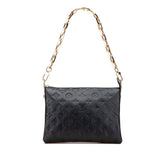 ルイ ヴィトン モノグラム エンボス クッサンPM ショルダーバッグ ハンドバッグ 2WAY M57790 ノワール ブラック レザー レディース LOUIS VUITTON 【中古】