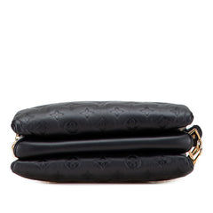 ルイ ヴィトン モノグラム エンボス クッサンPM ショルダーバッグ ハンドバッグ 2WAY M57790 ノワール ブラック レザー レディース LOUIS VUITTON 【中古】