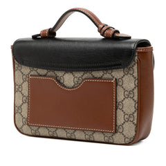 グッチ GGスプリーム ハンドバッグ ショルダーバッグ 2WAY 658487 ブラック ブラウン ベージュ PVC レザー レディース GUCCI 中古
