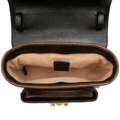 グッチ GGスプリーム ハンドバッグ ショルダーバッグ 2WAY 658487 ブラック ブラウン ベージュ PVC レザー レディース GUCCI 中古