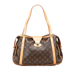 ルイ ヴィトン モノグラム ストレーザPM ハンドバッグ ショルダーバッグ M51186 ブラウン PVC レザー レディース LOUIS VUITTON 【中古】