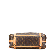 ルイ ヴィトン モノグラム ストレーザPM ハンドバッグ ショルダーバッグ M51186 ブラウン PVC レザー レディース LOUIS VUITTON 【中古】