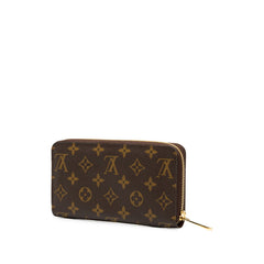 ルイ ヴィトン モノグラム ジッピーウォレット ラウンドファスナー 長財布 M60017 ブラウン PVC レディース LOUIS VUITTON 中古