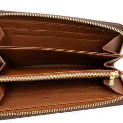 ルイ ヴィトン モノグラム ジッピーウォレット ラウンドファスナー 長財布 M60017 ブラウン PVC レディース LOUIS VUITTON 中古