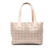 シャネル ココマーク ニュートラベルラインPM トートバッグ ショルダーバッグ A20457 ピンク ナイロン レザー レディース CHANEL 中古