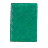ボッテガヴェネタ イントレチャート パスポートケース グリーン レザー レディース BOTTEGAVENETA 【中古】