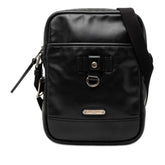 サンローラン ロゴ ショルダーバッグ クロスボディバッグ 斜めかけ ブラック レザー メンズ SAINT LAURENT 【中古】