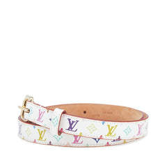ルイ ヴィトン モノグラム マルチカラー サンチュール ベルト サイズ:80/32 M9272 ブロン ホワイト PVC レザー レディース LOUIS VUITTON 【中古】