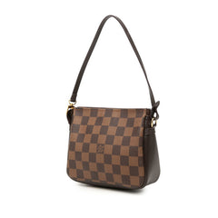 ルイ ヴィトン ダミエ トゥルース メイクアップ アクセサリーポーチ ハンドバッグ N51982 ブラウン PVC レザー レディース LOUIS VUITTON 中古