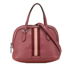 グッチ シェリーライン ハンドバッグ ショルダーバッグ 2WAY 341504 レッド レザー レディース GUCCI 【中古】
